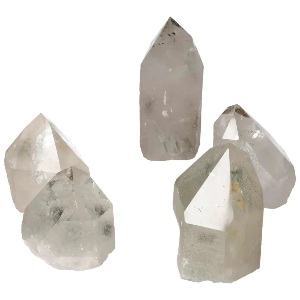 Polished Point Clear Quartz With Chlorite L 570411 - Image 16