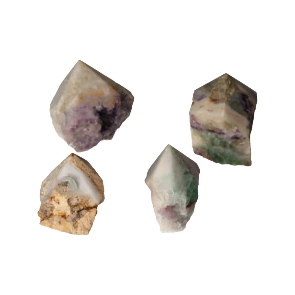 Polished Point Fluorite L with Quartz and Chalcedony 571951 - Image 9
