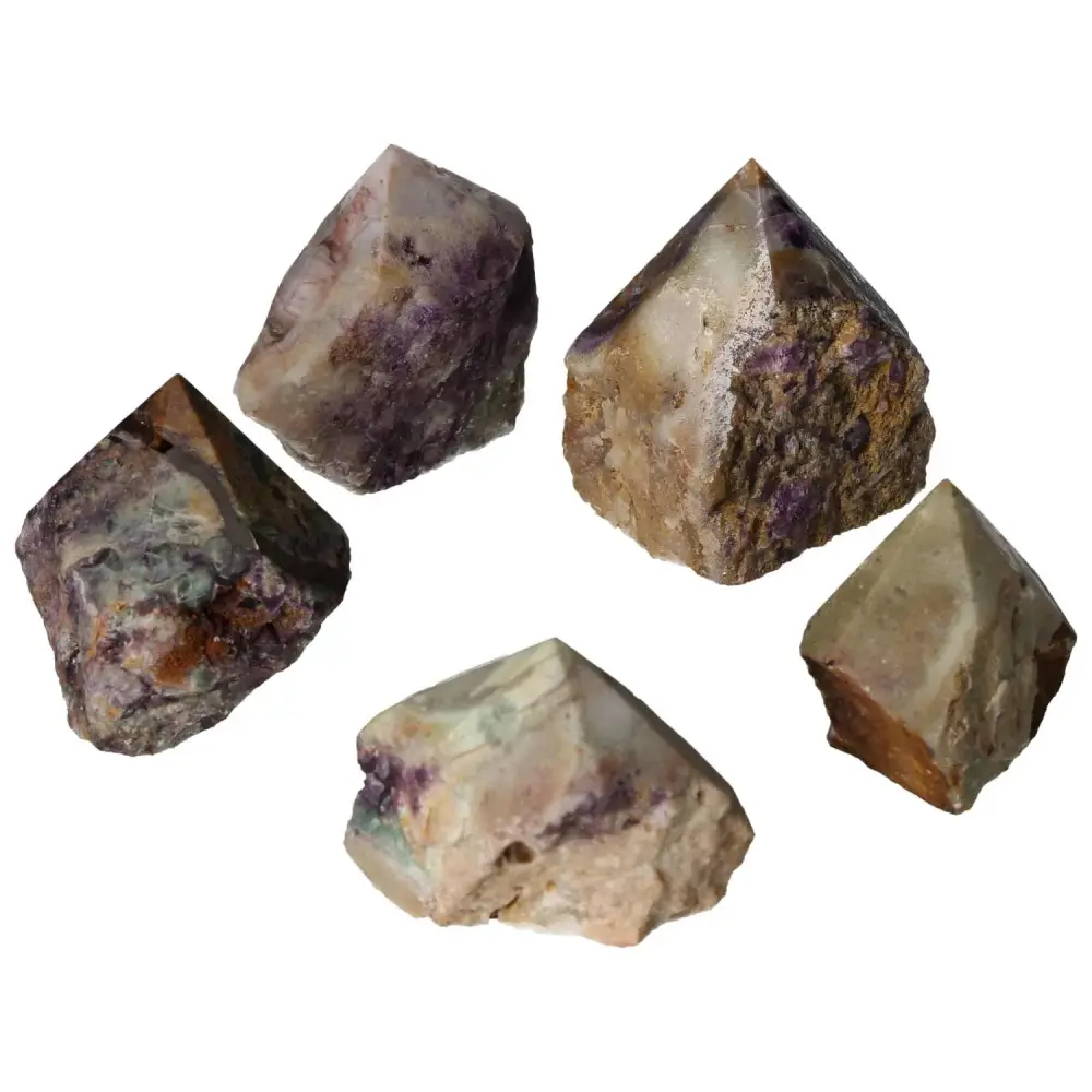 Polished Point Fluorite M with Quartz and Chalcedony 571968 - Image 2