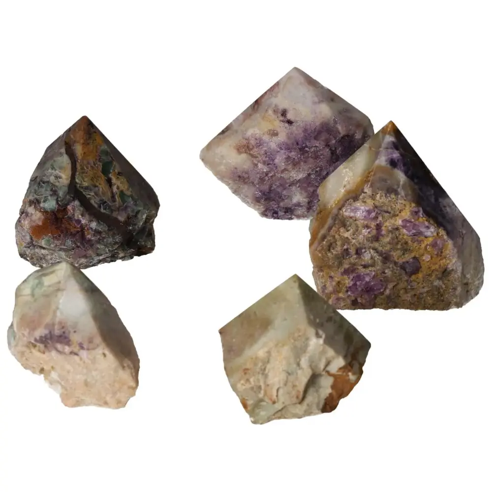 Polished Point Fluorite M with Quartz and Chalcedony 571968 - Image 3