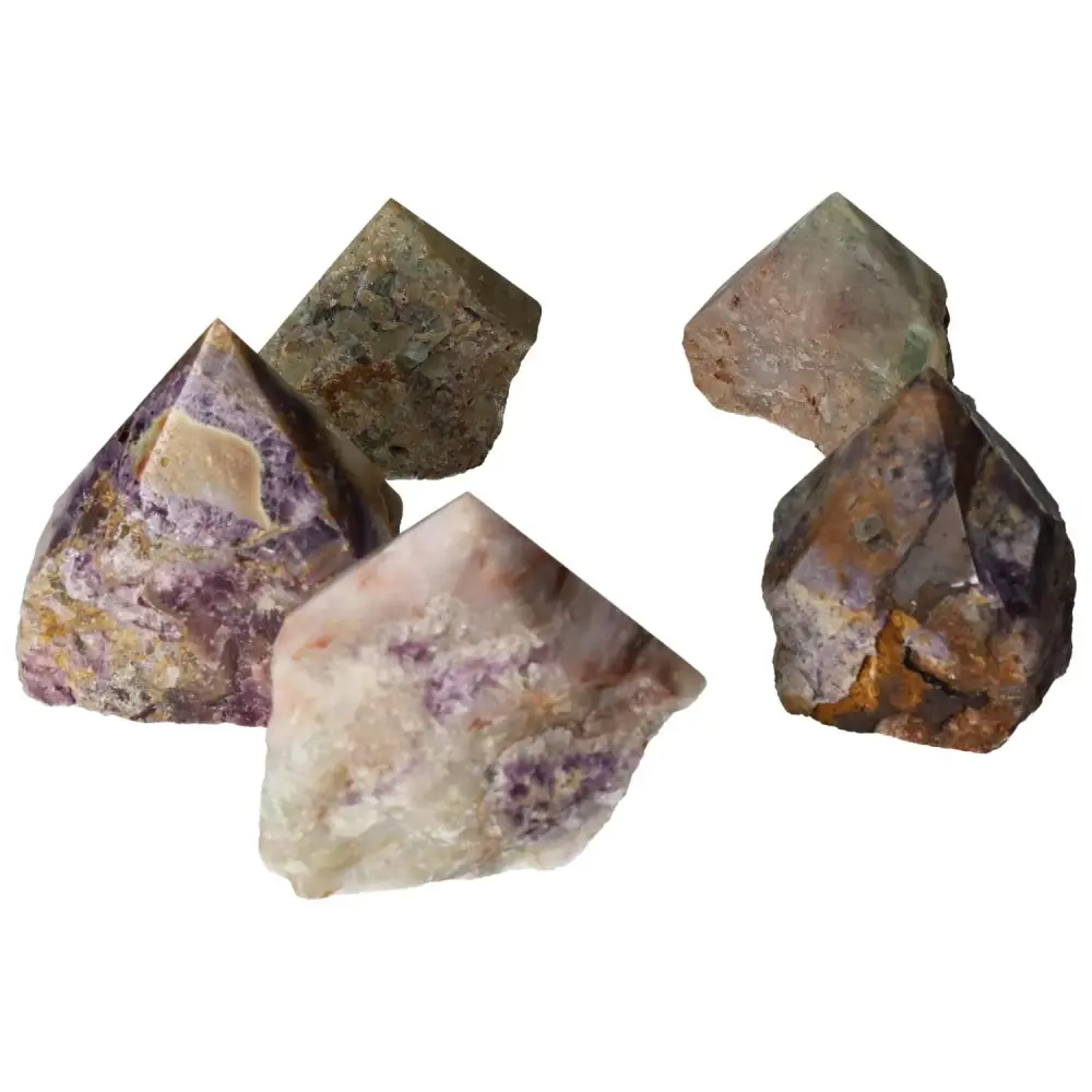 Polished Point Fluorite M with Quartz and Chalcedony 571968 - Image 6
