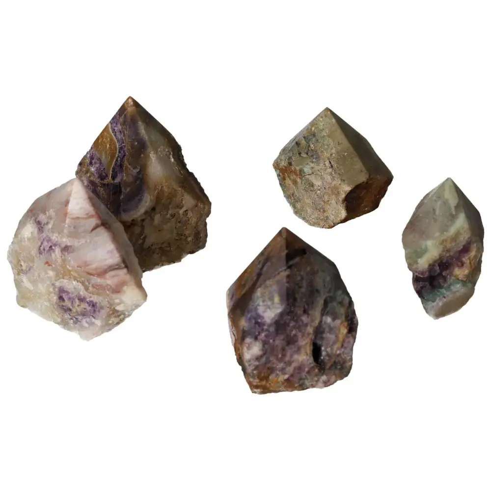 Polished Point Fluorite M with Quartz and Chalcedony 571968 - Image 7