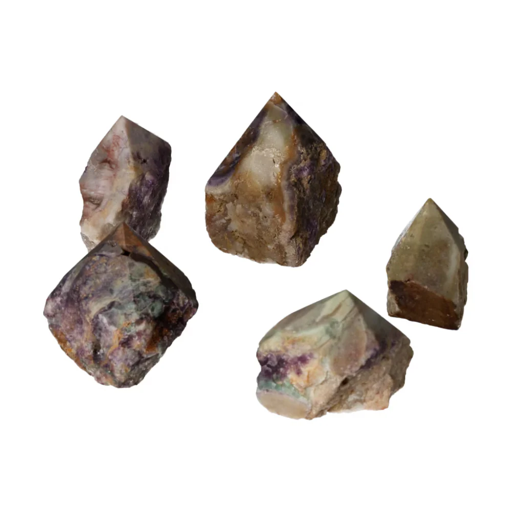 Polished Point Fluorite M with Quartz and Chalcedony 571968 - Image 9