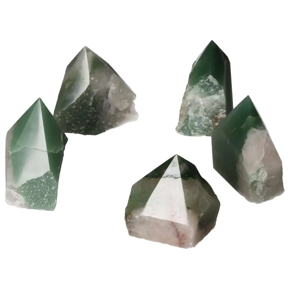 Top Polished Point Green Quartz Bi-Color M 571982 - Image 5
