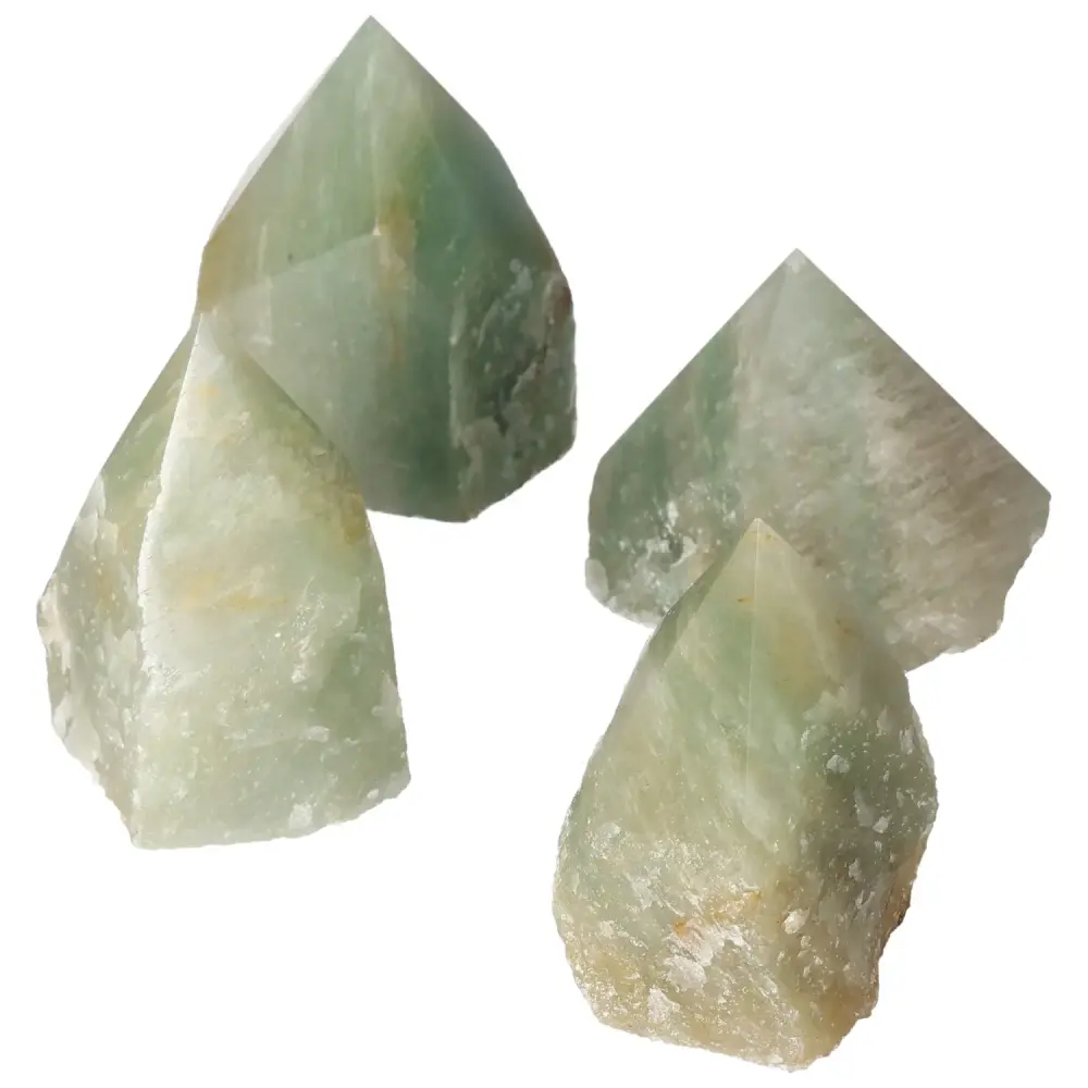 Polished Point Green Quartz With Hematite M 573795 - Image 3