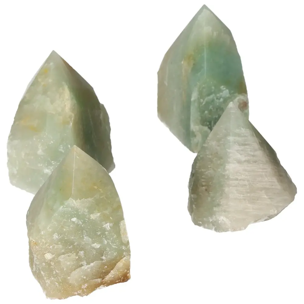 Polished Point Green Quartz With Hematite M 573795 - Image 4