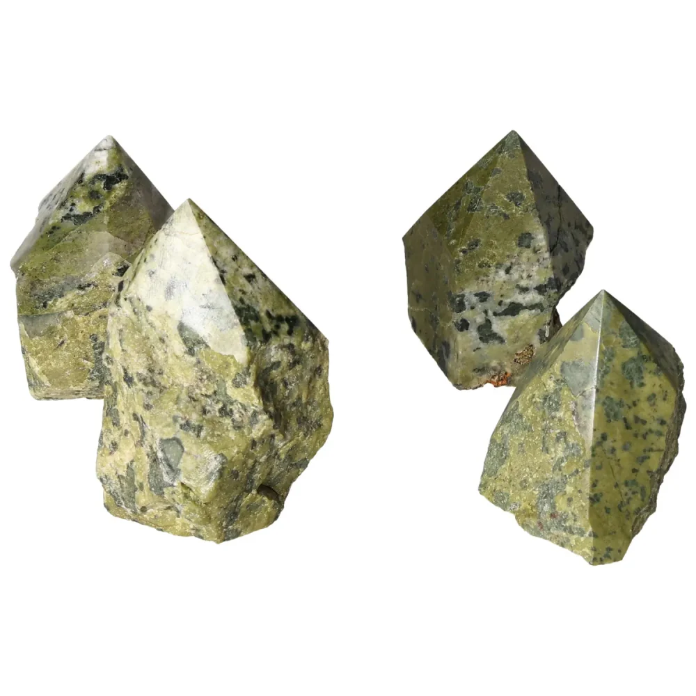 Polished Top Point Epidote M with Feldspar 572163 - Image 15