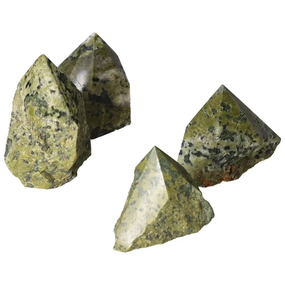 Polished Top Point Epidote M with Feldspar 572163 - Image 16