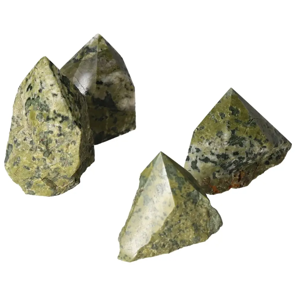 Polished Top Point Epidote M with Feldspar 572163 - Image 8