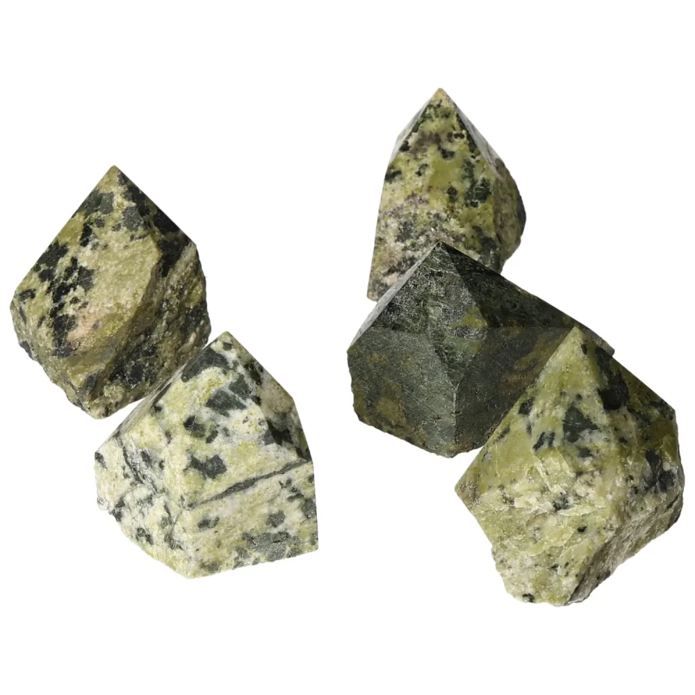 Polished Top Point Epidote S with Feldspar 572156 - Image 15