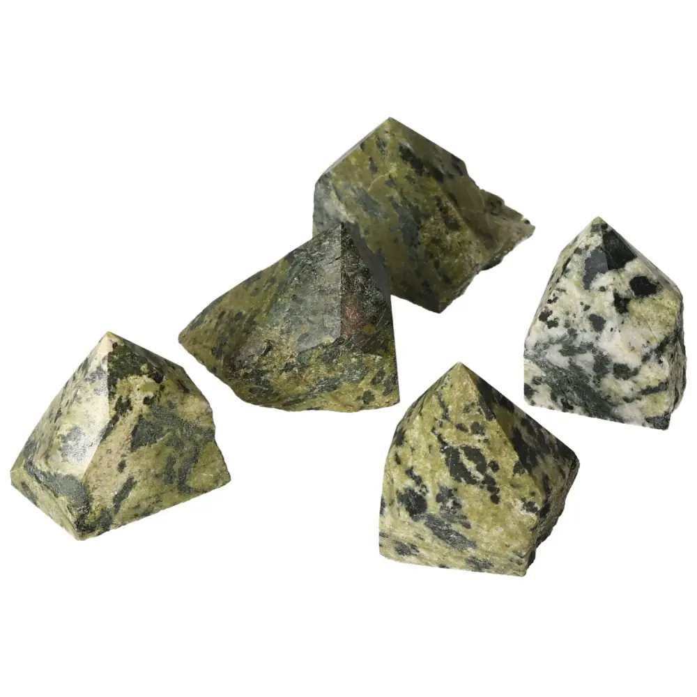 Polished Top Point Epidote S with Feldspar 572156 - Image 5