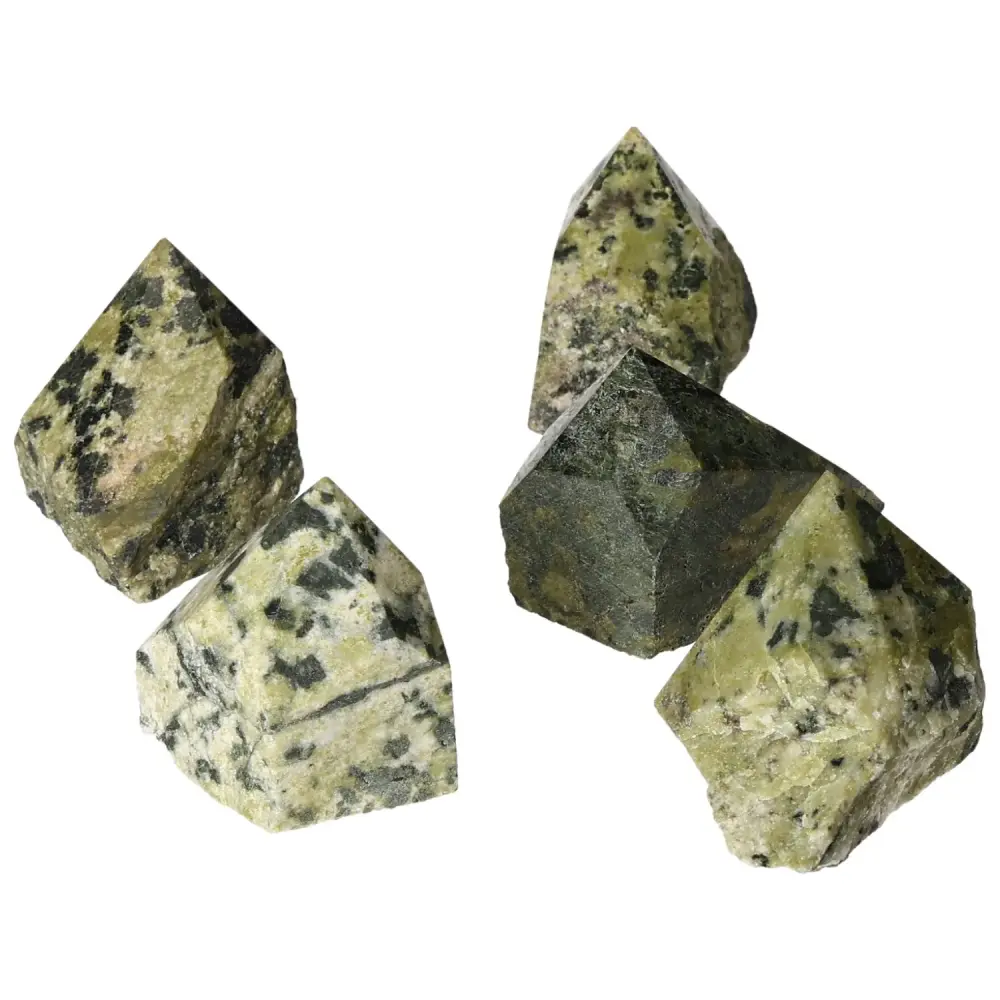 Polished Top Point Epidote S with Feldspar 572156 - Image 7