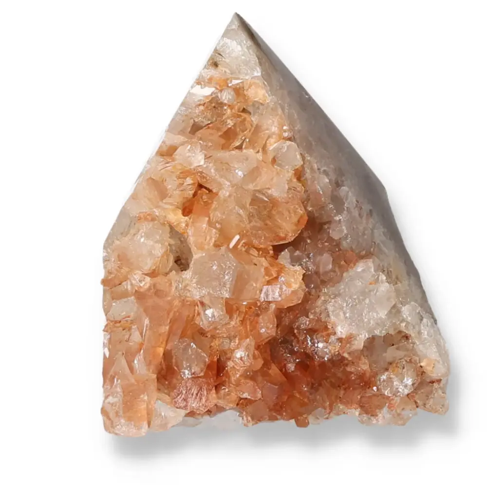 Polished Tangerine Quartz Point 572767