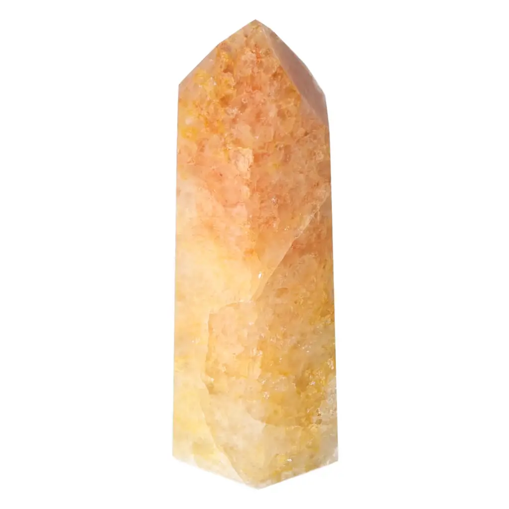Polished Quartz Orange Obelisk 578813