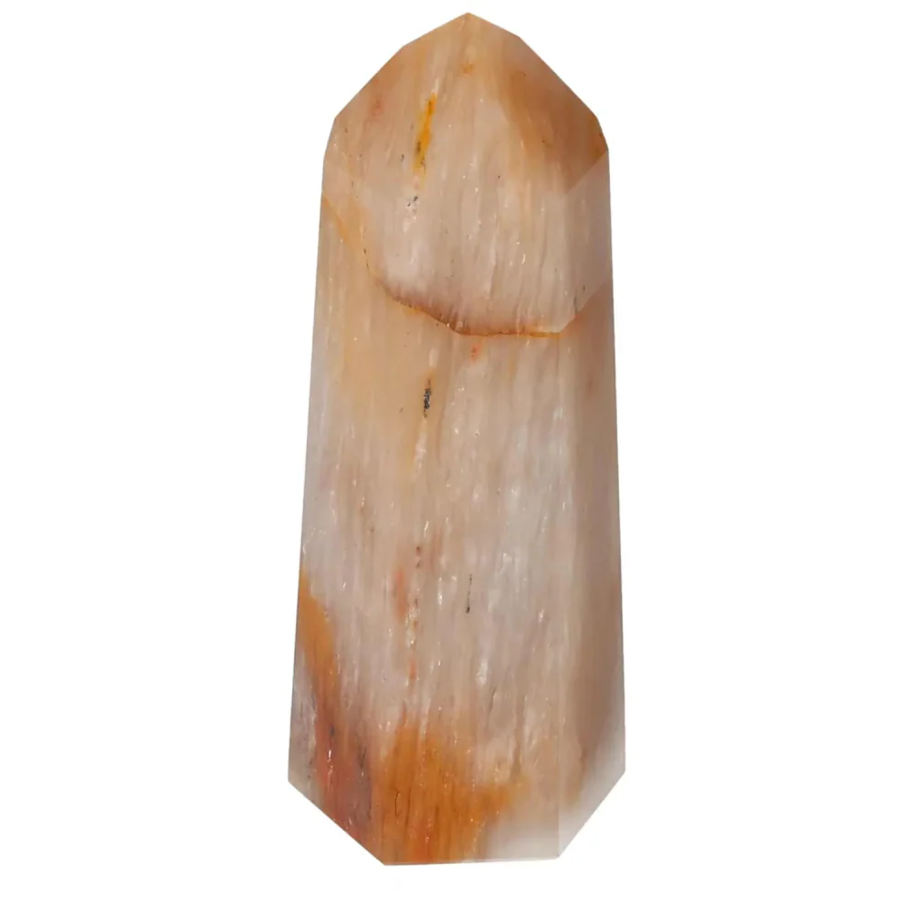 Polished Quartz Tangerine Obelisk 578738 - Image 11