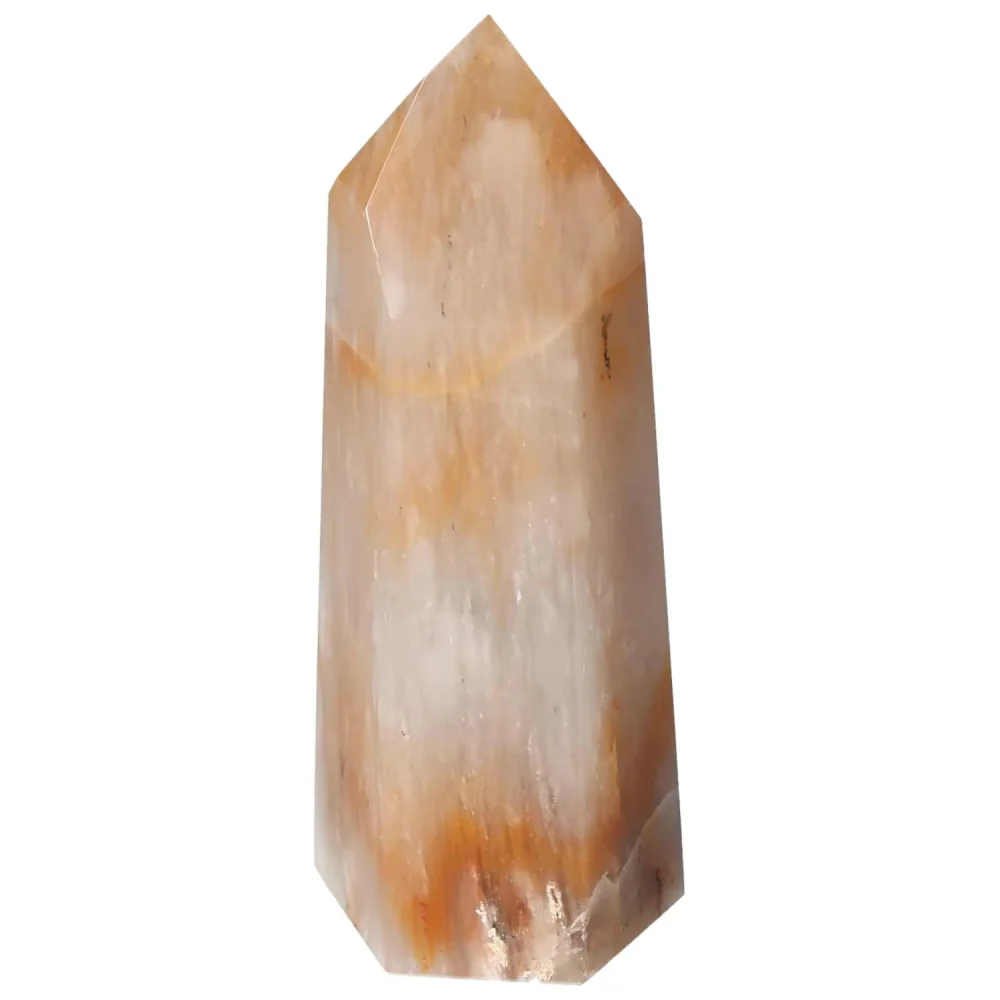 Polished Quartz Tangerine Obelisk 578738 - Image 14