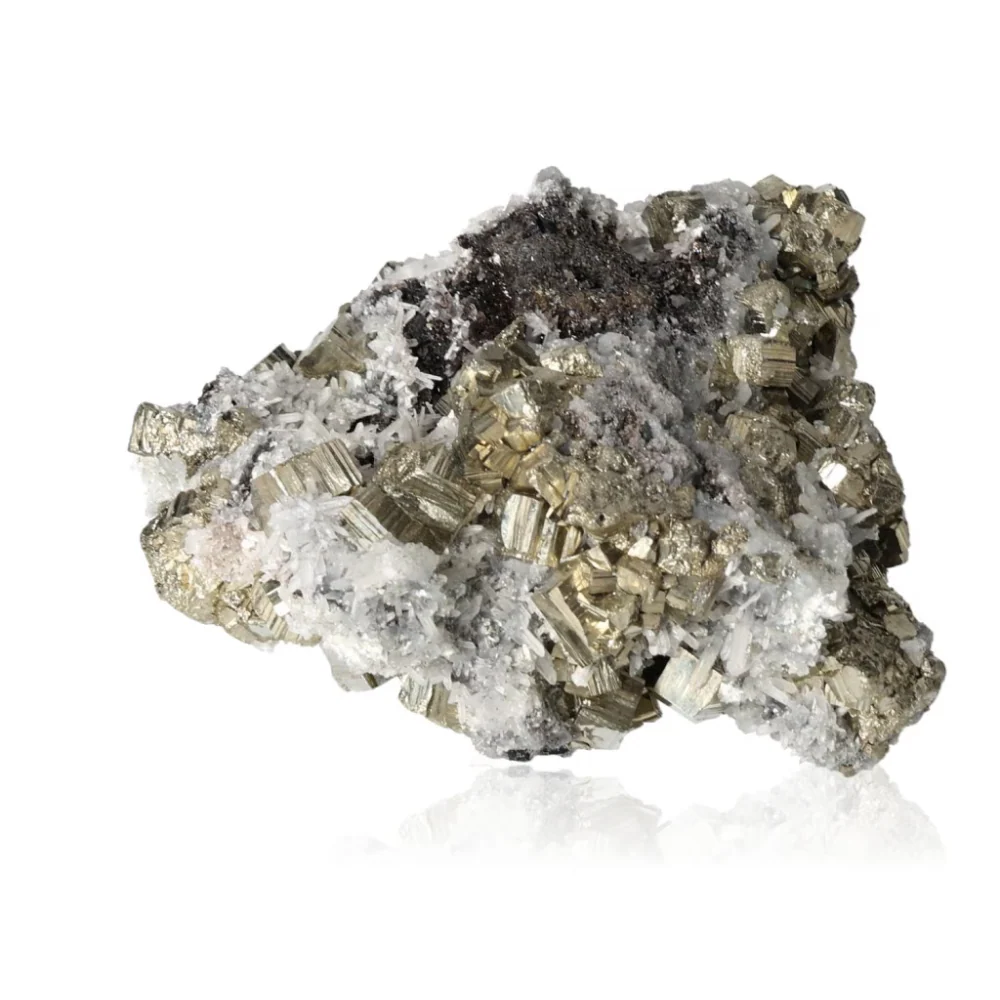 Pyrite on Quartz 049047 - Image 2