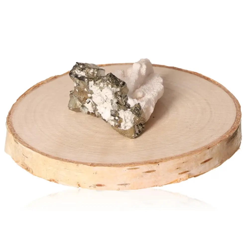 Pyrite Druze with Calcite 553315 - Image 2