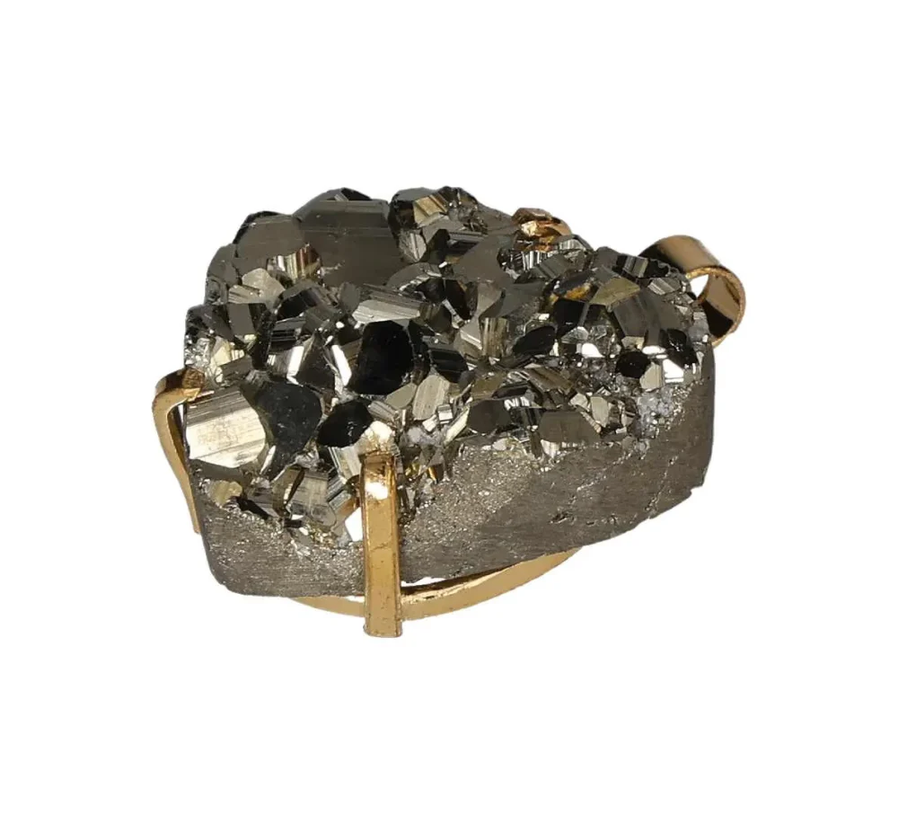 Pyrite Heart Pendant (Gold Color) 594875 P30 - Image 4