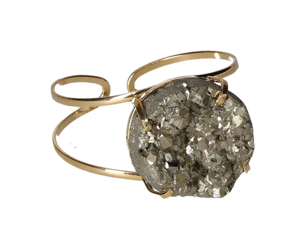 Gold Bracelet with Raw Pyrite – Confidence and Grounded Energy 595124 P30 - Image 4