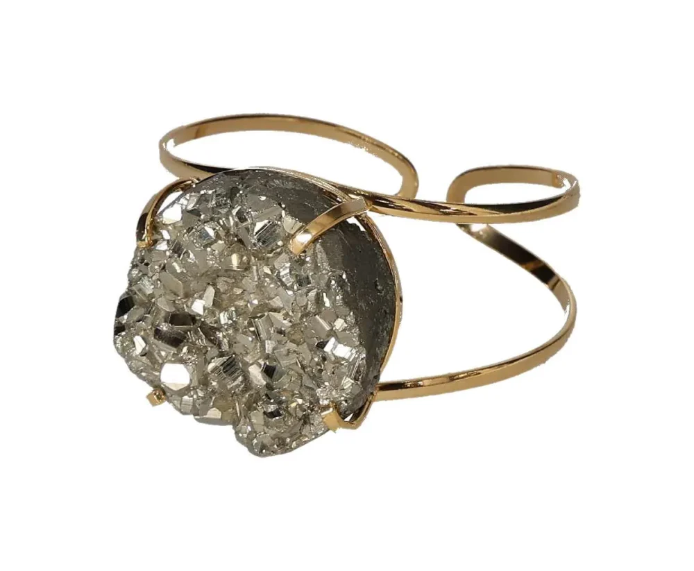 Gold Bracelet with Raw Pyrite – Confidence and Grounded Energy 595124 P30 - Image 5