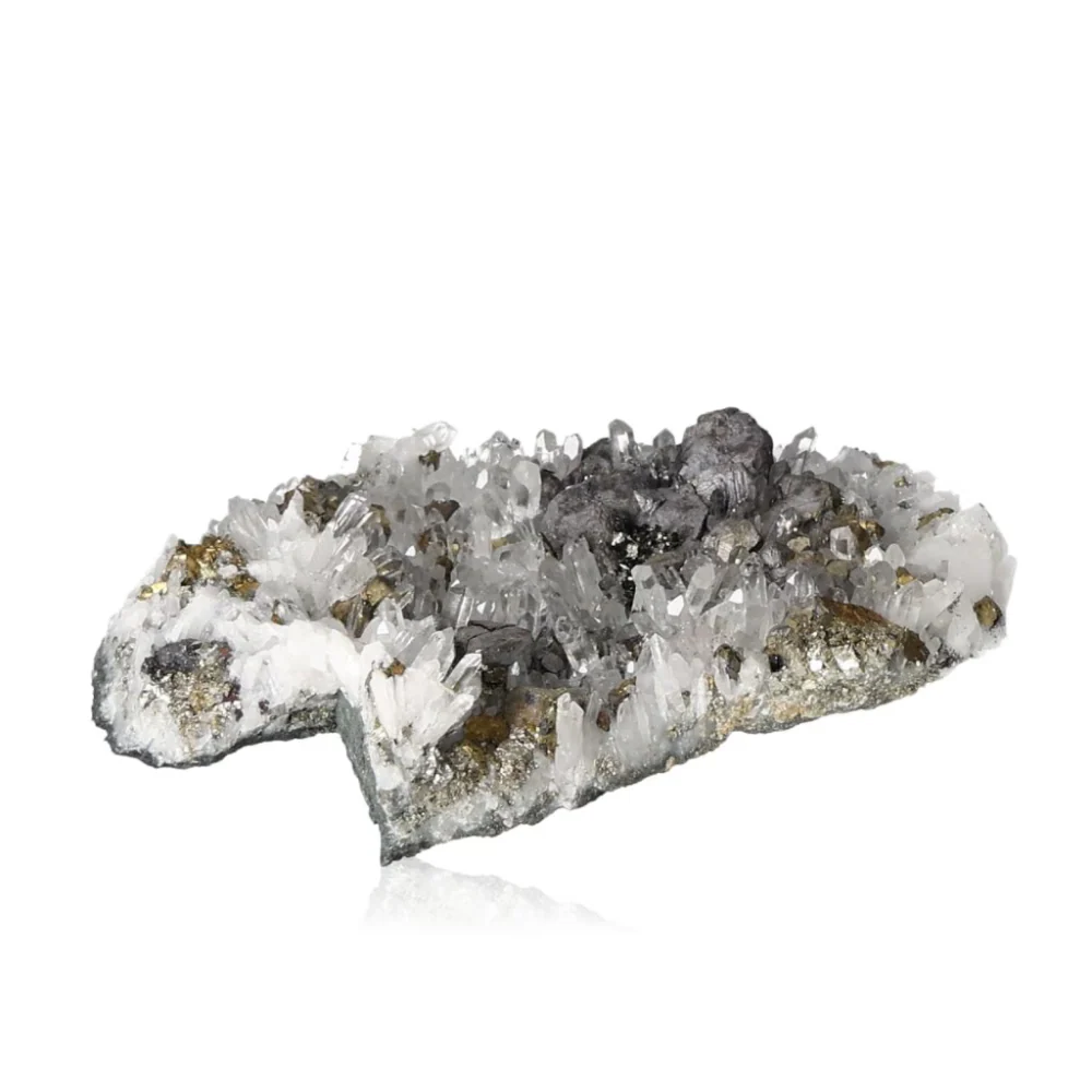 Quartz with Calcite, Galena, Sphalerite and Chalcopyrite 042390 - Image 2