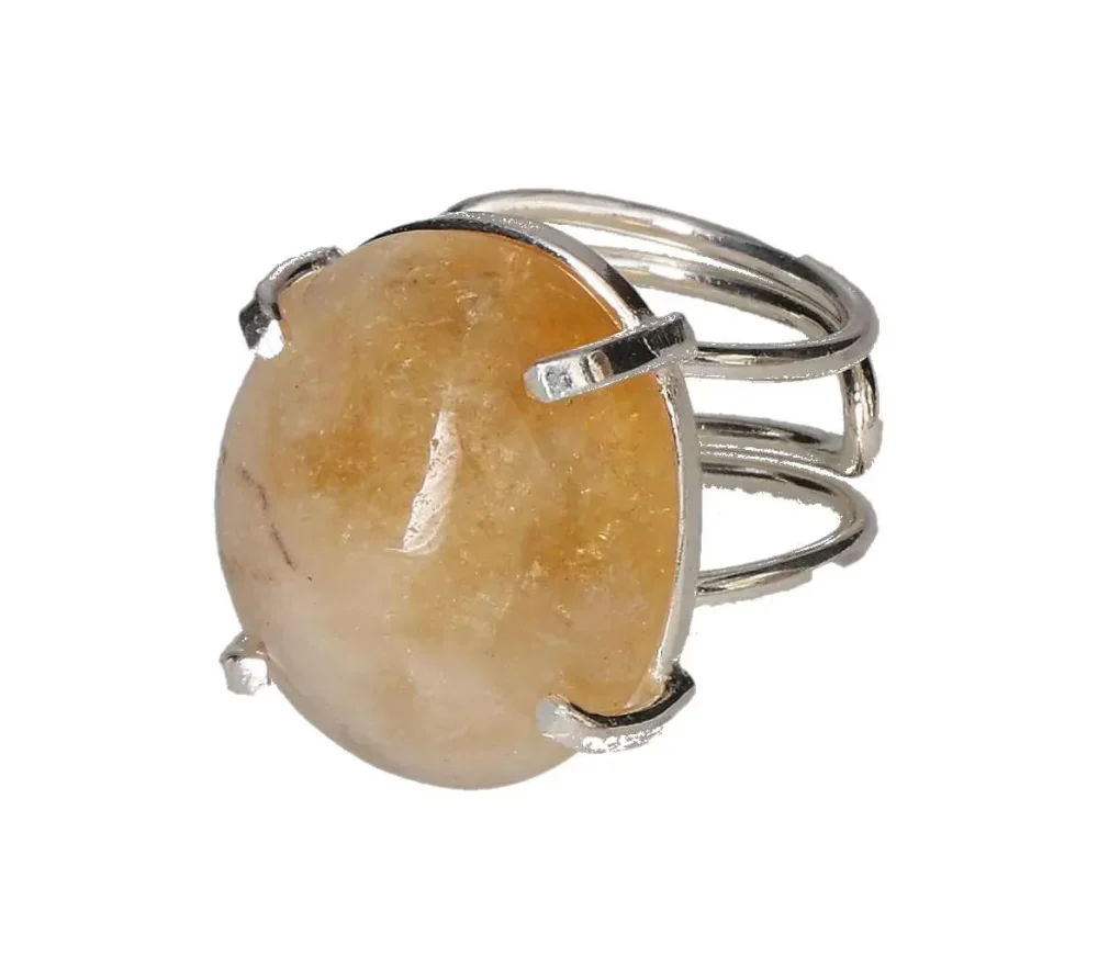 Quartz Cabochon Arc And Wire Ring Silver 602402 P30 - Image 2