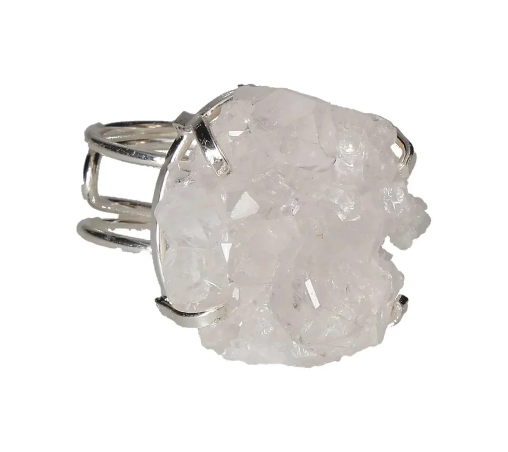 Quartz Cluster Arc And Wire Ring Gold 601313 P30