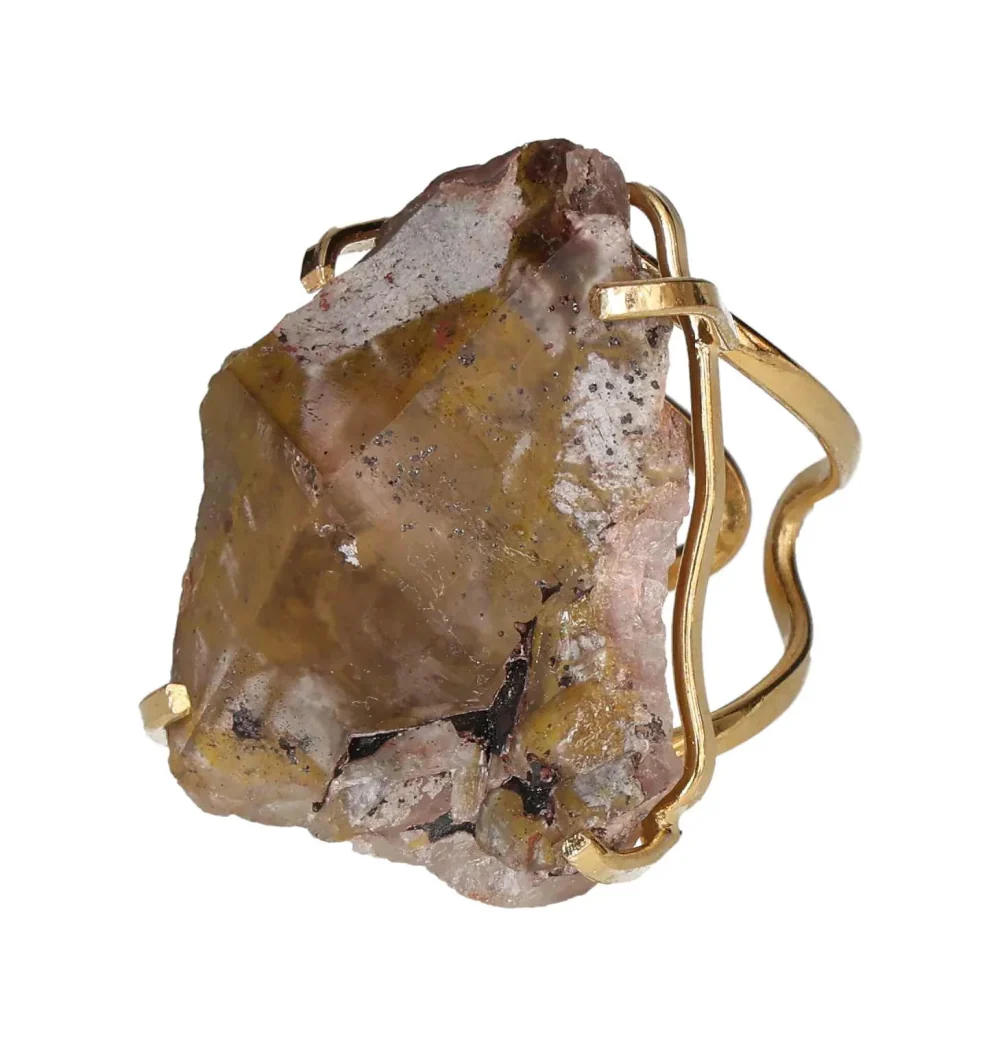 Gold Arc and Wire Ring with Quartz Cluster – Radiant Energy and Natural Elegance 598316 P30 - Image 2