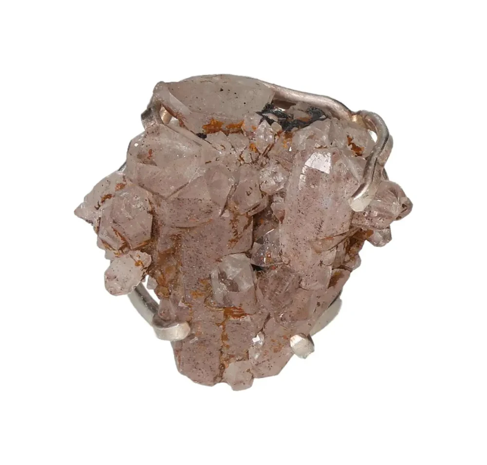 Silver Arc and Wire Ring with Quartz Cluster – Natural Elegance and Radiant Energy 598354 P30 - Image 3