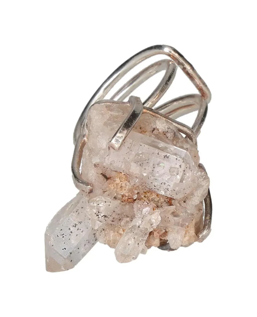 Silver Arc and Wire Ring with Quartz Cluster – Natural Elegance and Radiant Energy 598361 P30 - Image 3