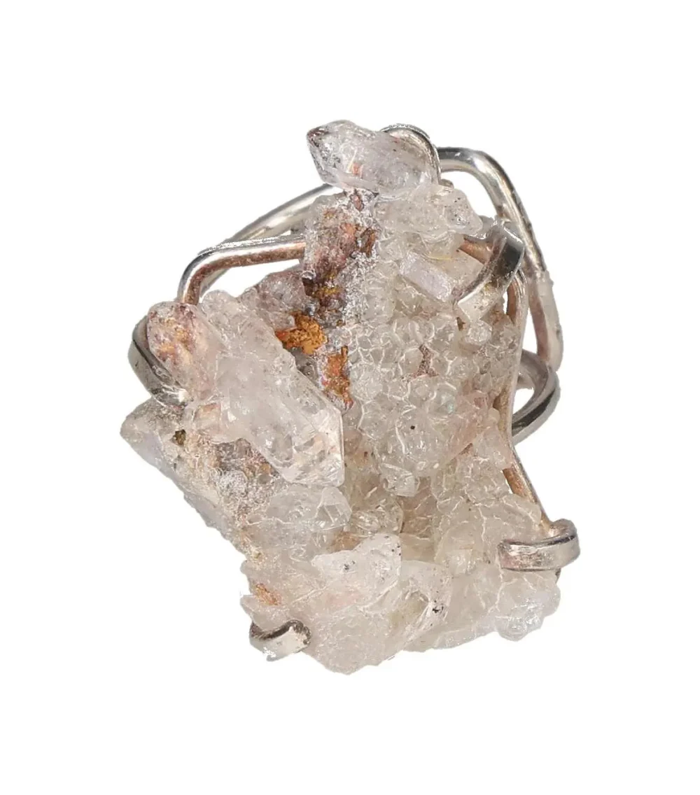 Silver Arc and Wire Ring with Quartz Cluster – Natural Elegance and Radiant Energy 598378 P30 - Image 3