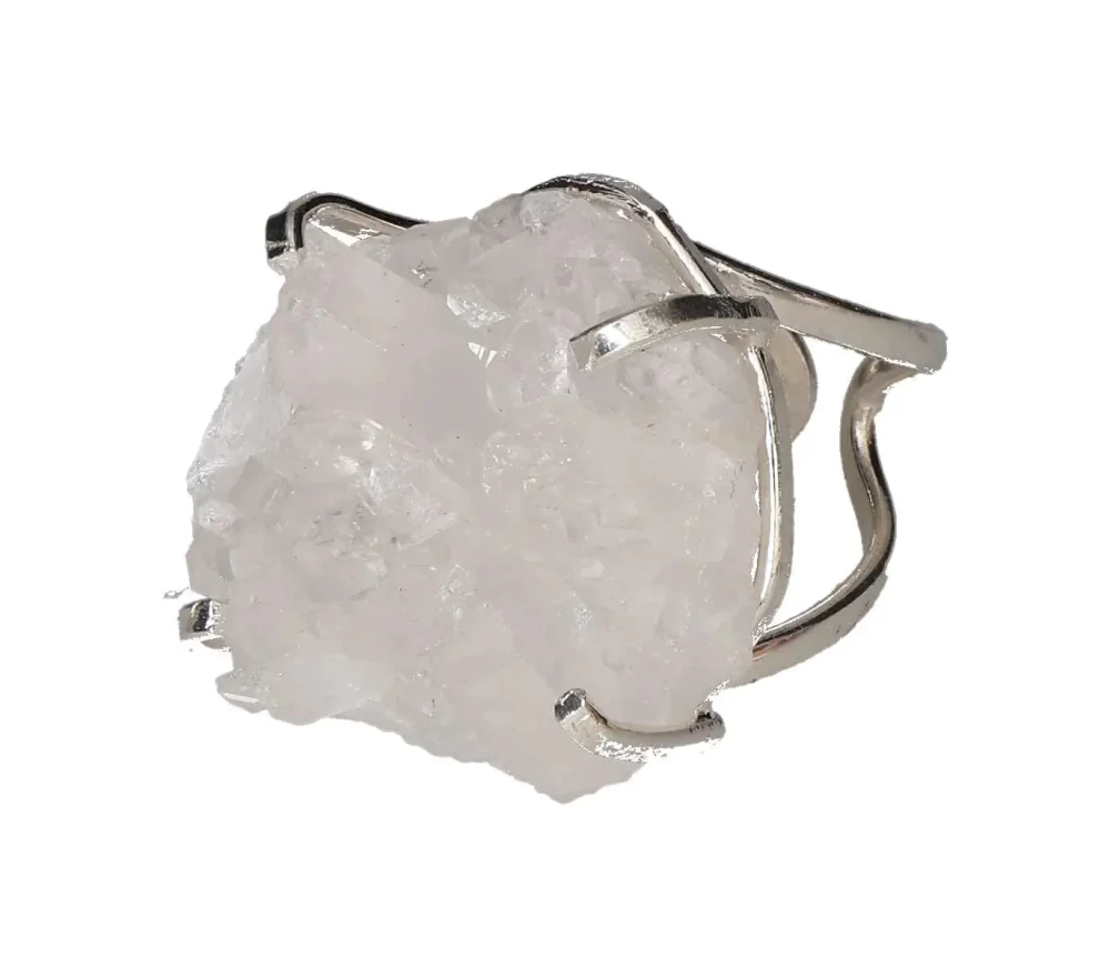 Quartz Cluster Arc And Wire Ring Silver 601412 P30 - Image 2