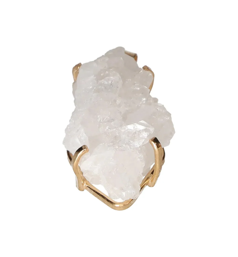 Quartz Cluster Claw Pendant Gold 607537