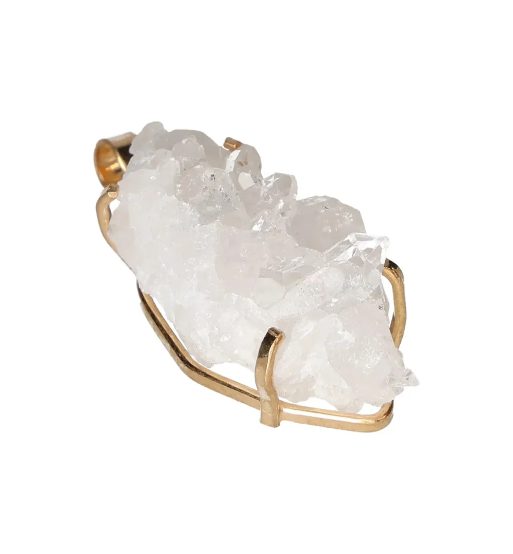 Quartz Cluster Claw Pendant Gold 607537 - Image 3