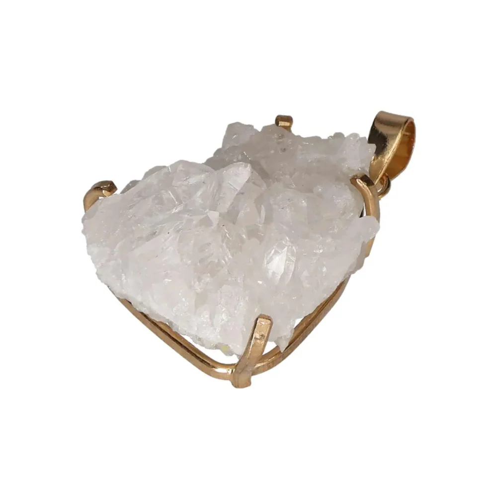 Quartz Cluster Claw Pendant Gold 607544 - Image 2
