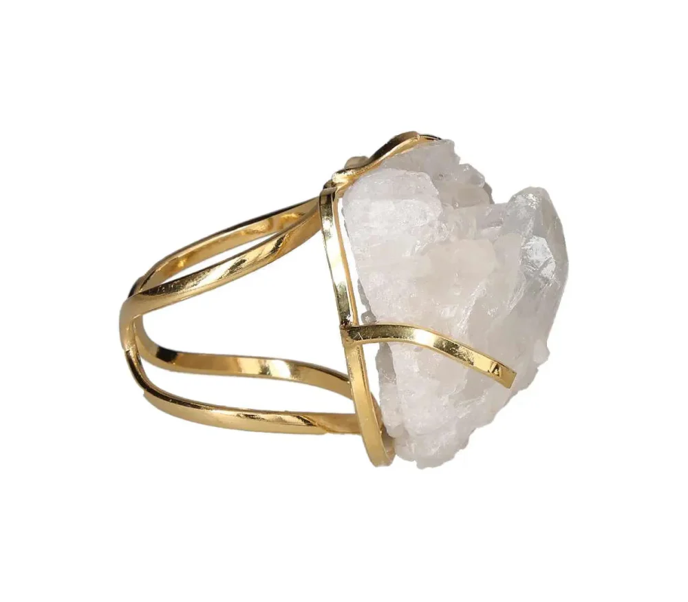 Quartz Cluster Arc Ring – Golden Clarity 613125 - Image 2