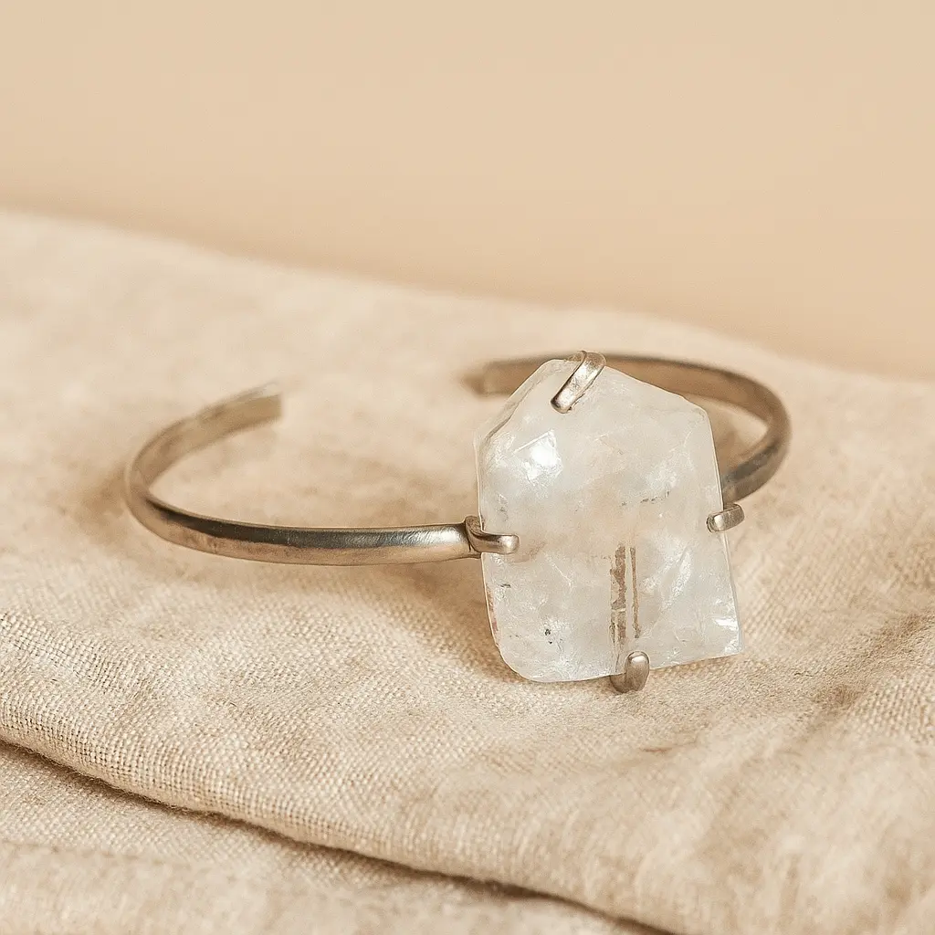 Silver Bracelet with Faceted Quartz – Clarity and Subtle Radiance 596077 - Image 4