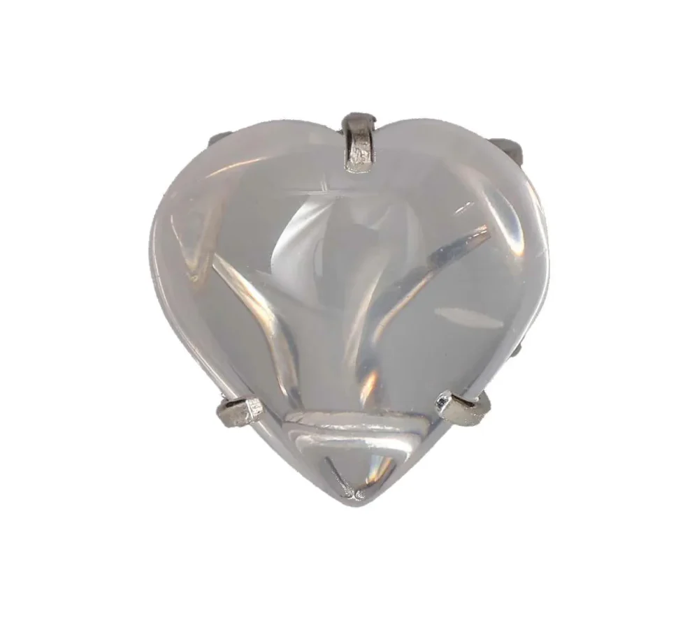 Quartz Heart Cabochon Arc And Wire Ring Silver 602020 P30 - Image 3