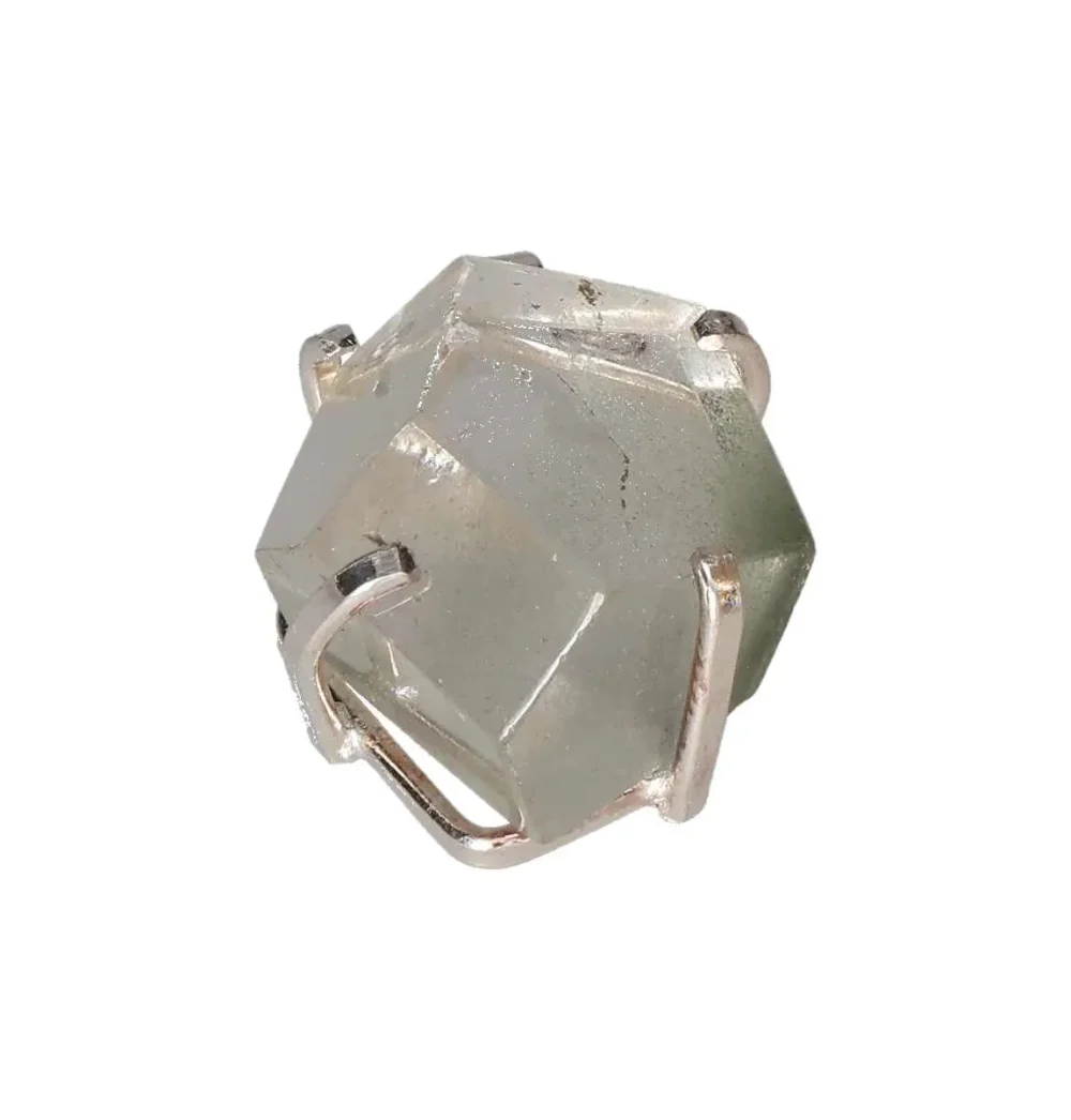 Quartz Inclusion Claw Pendant Silver 607216 P30