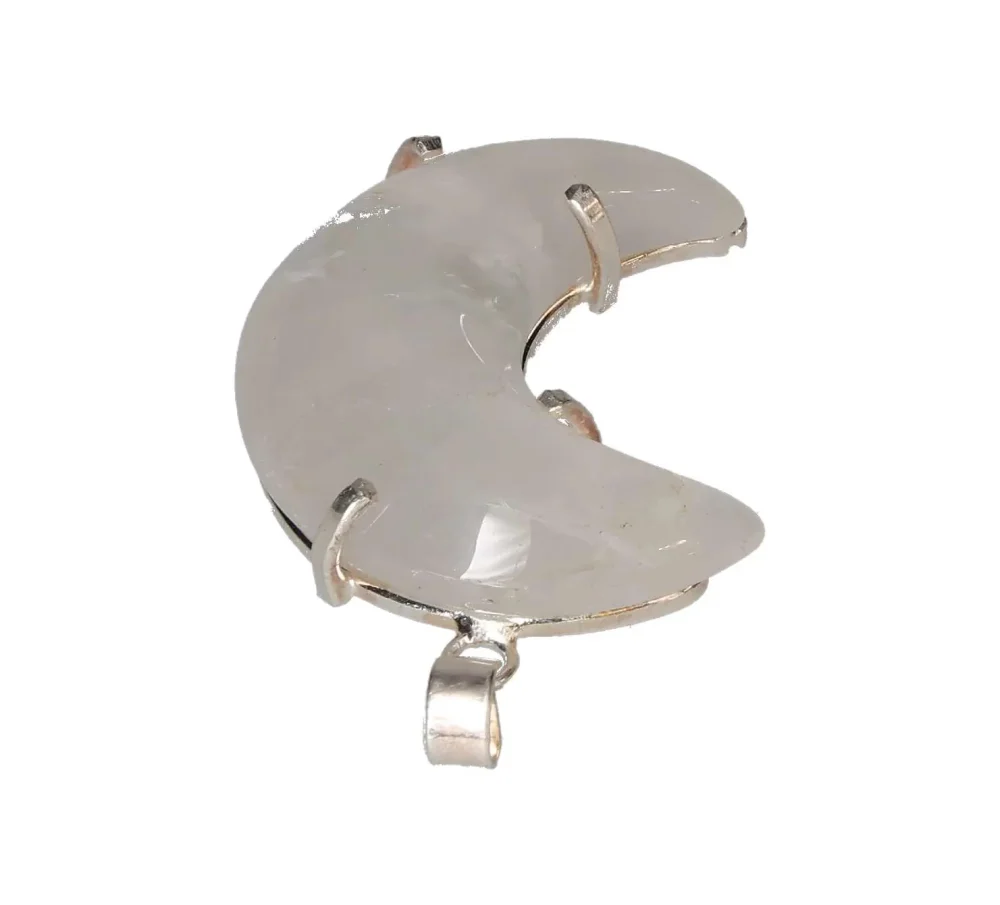 Quartz Moon Cabochon Claw Pendant Silver 605885 P30 - Image 4