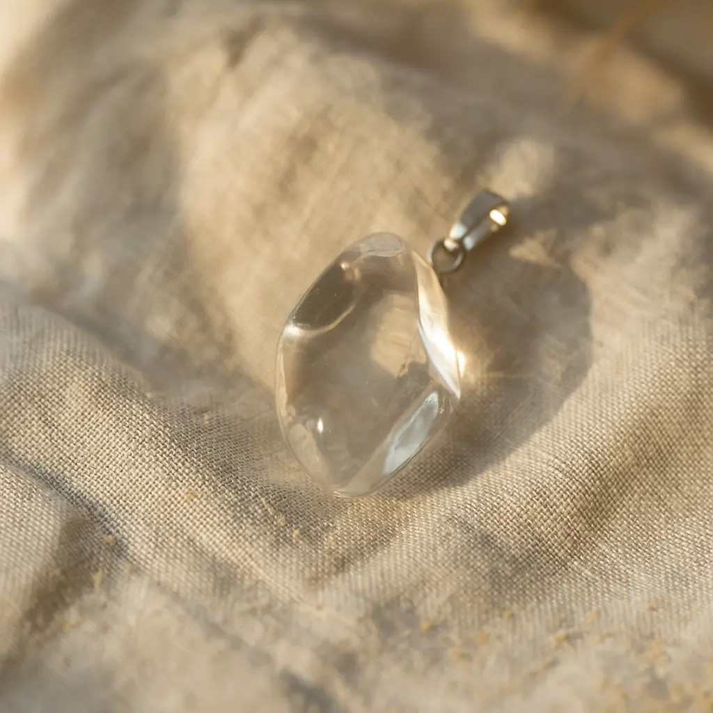 Rock Crystal Tumbled Pendant 555555 P30 - Image 4