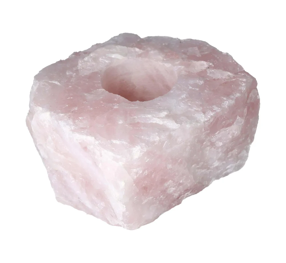 Rose Quartz Rough Candle Holder 634533 - Image 3