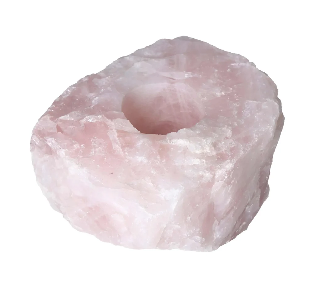 Rose Quartz Rough Candle Holder 634533 - Image 6