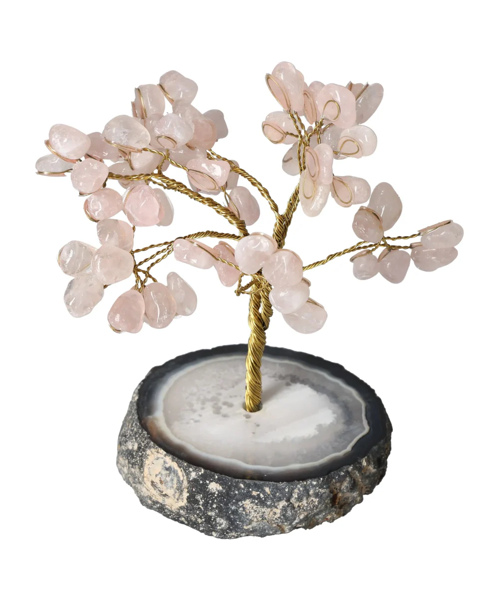 Rose Quartz Wire Agate Base Tree  15 cm 636148 - Image 5