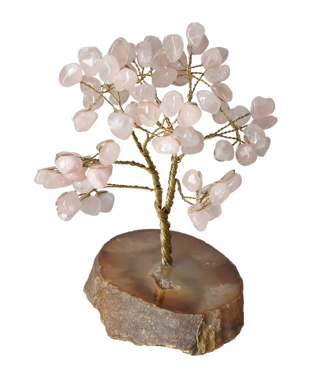 Rose Quartz Wire Agate Base Tree  15 cm 636148 - Image 6