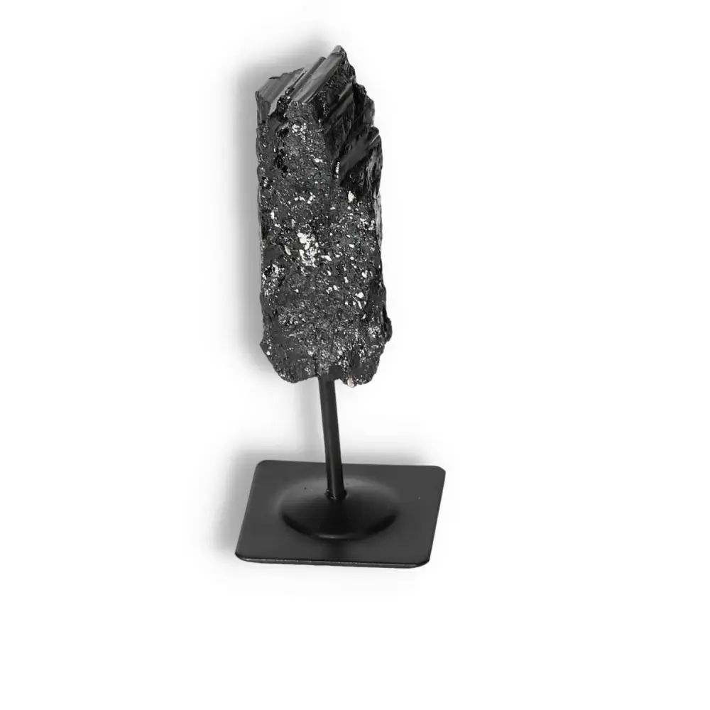 Rough Black Tourmaline with Metal Stand S 566025 - Image 12