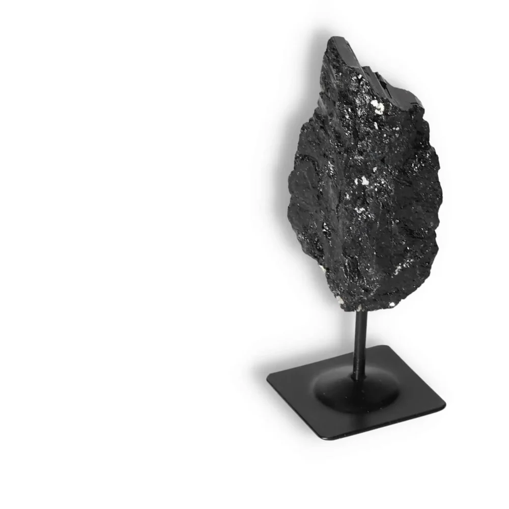 Rough Black Tourmaline with Metal Stand S 566025 - Image 22