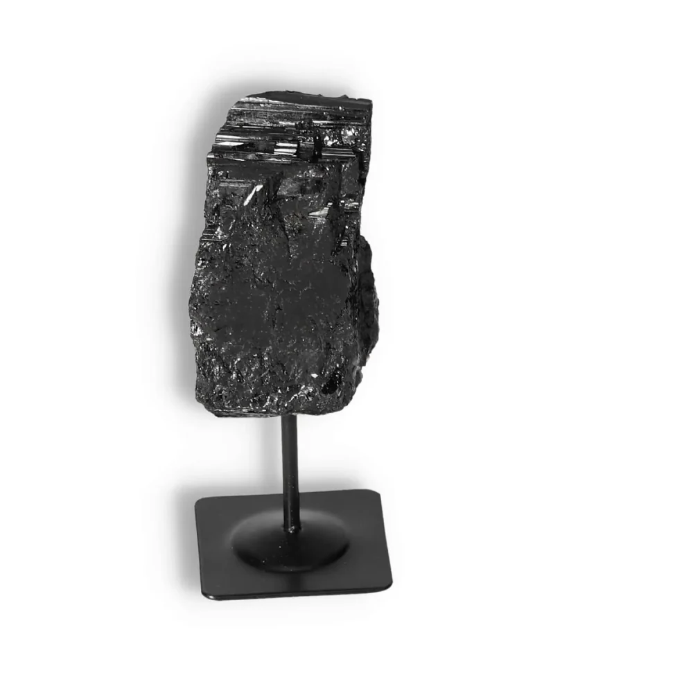 Rough Black Tourmaline with Metal Stand S 566025 - Image 25