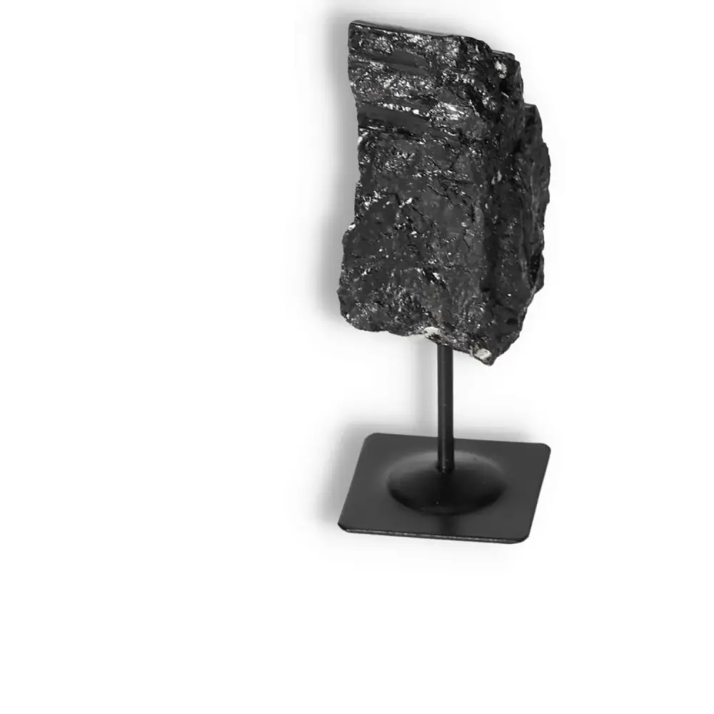 Rough Black Tourmaline with Metal Stand S 566025 - Image 6